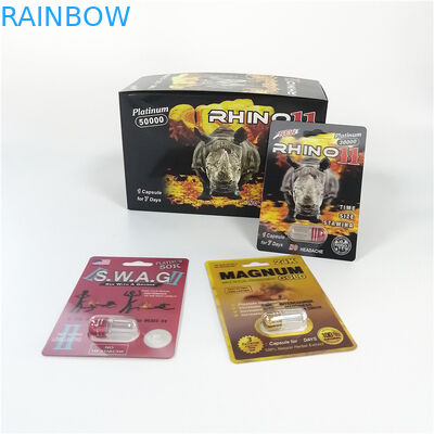 สีแดงแรด 69 อวัยวะเพศชายขยายแคปซูลขวดกระสุนเพศยายาพลาสติกแพ็ค