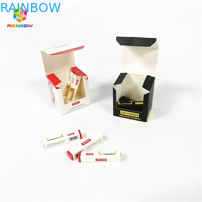 กระดาษแข็ง Vape คาร์ทริดจ์กล่องกระดาษบรรจุภัณฑ์ขนาดที่กำหนดเองเป็นมิตรกับสิ่งแวดล้อม