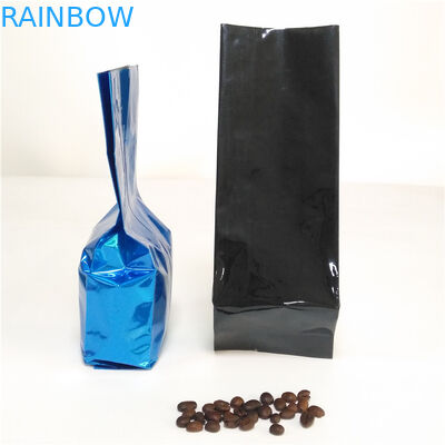 อลูมิเนียมฟอยล์ด้านเป้าเสื้อกางเกงถุงชาบรรจุภัณฑ์กาแฟซีลความร้อนพร้อมวาล์ว