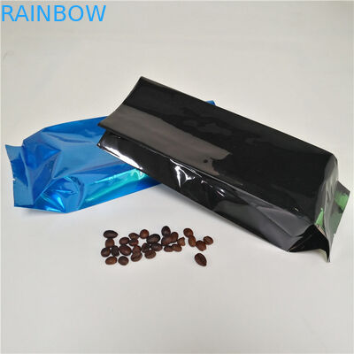 อลูมิเนียมฟอยล์ด้านเป้าเสื้อกางเกงถุงชาบรรจุภัณฑ์กาแฟซีลความร้อนพร้อมวาล์ว