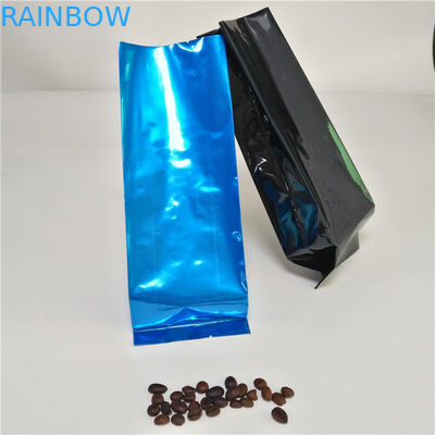 อลูมิเนียมฟอยล์ด้านเป้าเสื้อกางเกงถุงชาบรรจุภัณฑ์กาแฟซีลความร้อนพร้อมวาล์ว