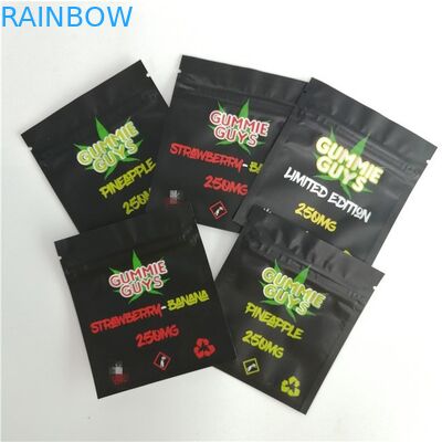 กลิ่นพิสูจน์ถุงบรรจุภัณฑ์เครื่องสำอางสามด้านเมล็ดซีลแพ็คซอง Matte Mylar ฟอยล์