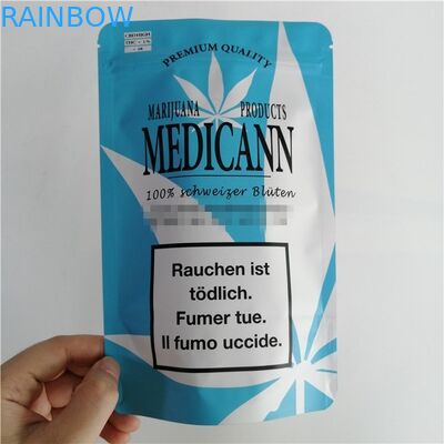 Mylar อลูมิเนียมฟอยล์ซิปล็อคถุงอัพกำหนดเองพิมพ์ย่อยสลายได้ทนทาน