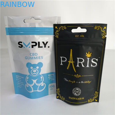 การพิมพ์แผ่นแม่พิมพ์ยืนขึ้นถุงกลิ่นพิสูจน์ได้สำหรับ Sherbinskis Bacio Gelato Weed Leaf