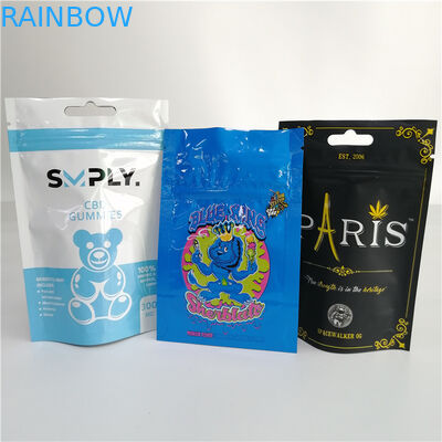 การพิมพ์แผ่นแม่พิมพ์ยืนขึ้นถุงกลิ่นพิสูจน์ได้สำหรับ Sherbinskis Bacio Gelato Weed Leaf