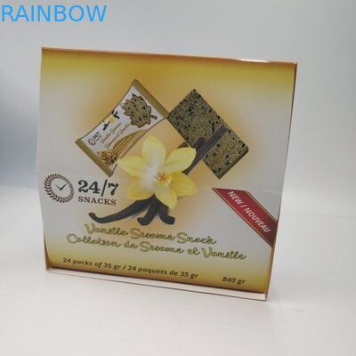 กล่องกระดาษบรรจุภัณฑ์ที่เป็นมิตรกับสิ่งแวดล้อมกล่องแสดงเคาน์เตอร์กระดาษแข็งสำหรับแถบแท่งพลังงาน