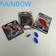 หนุ่มใหญ่ 9X กระดาษบรรจุภัณฑ์บัตรตุ่มเพศยาแคปซูลที่มีสติกเกอร์โปร่งใสขวดแผล