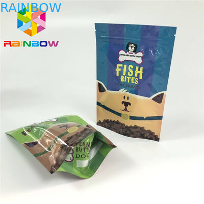 Mylar Ziplock ถุงพลาสติกบรรจุภัณฑ์อาหารสัตว์เลี้ยงถือกระเป๋าพิมพ์ Gravnre