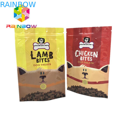 Mylar Ziplock ถุงพลาสติกบรรจุภัณฑ์อาหารสัตว์เลี้ยงถือกระเป๋าพิมพ์ Gravnre