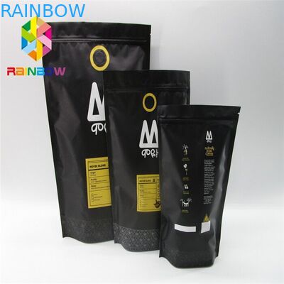 ความร้อนตราอาหารถุงพลาสติกบรรจุภัณฑ์ถุงกาแฟผนึกขนาดที่กำหนดเอง