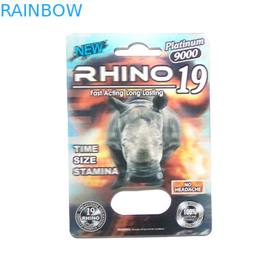 Gravnre พิมพ์กล่องกระดาษบรรจุภัณฑ์ Panther / Mamba / Rhino V7 ยาเพิ่มประสิทธิภาพชายใช้แล้ว