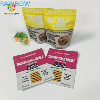 กราเวียร์พิมพ์ Stand Up Ziplock บรรจุถุงผงวานิลลากาแฟ / นมโปรตีน