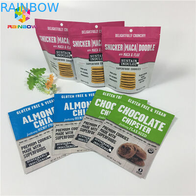 ผนึกถุงบรรจุภัณฑ์อาหารขนมขบเคี้ยวโปรตีน / นมผงเคลือบอลูมิเนียมฟอยล์ซิปล็อค