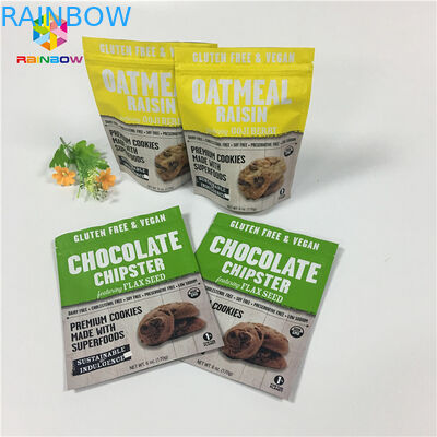 ผนึกถุงบรรจุภัณฑ์อาหารขนมขบเคี้ยวโปรตีน / นมผงเคลือบอลูมิเนียมฟอยล์ซิปล็อค