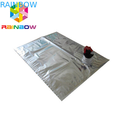 10L BiB อลูมิเนียมฟอยล์ไวน์ยืนขึ้นกระเป๋าพวย / วาล์วถุงเก็บองค์การอาหารและยารับรอง