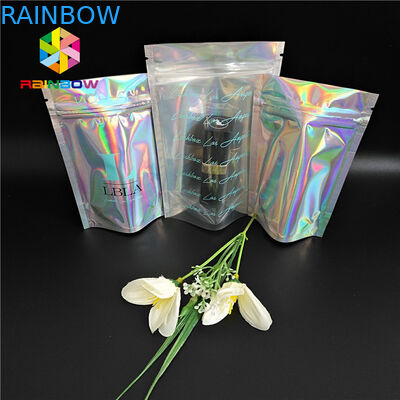 Mylar โฮโลแกรมซิปถุงกระดาษที่กำหนดเองสำหรับผลิตภัณฑ์กาวขนตา