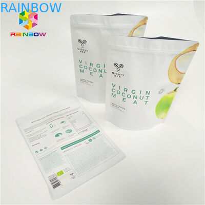 กราเวียร์พิมพ์ถุงพลาสติกบรรจุภัณฑ์นำมาใช้ใหม่ยืนขึ้นถุงสดแห้งด้วยซิป