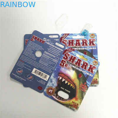 แรดยาแคปซูลบรรจุภัณฑ์พุพองการ์ดแสดงผลกล่องเพศชายเพิ่มประสิทธิภาพทางเพศ