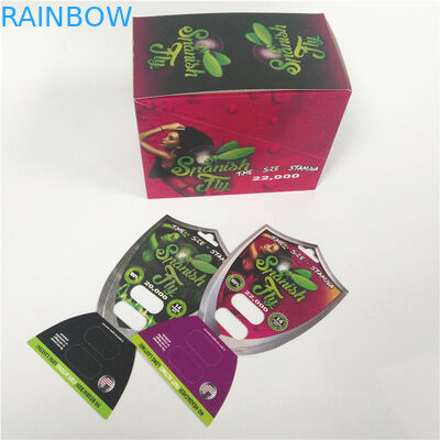 RHINO 69 Male Enhancement Pill บรรจุภัณฑ์บัตร Lenticular แพ็ค 3d เป็นมิตรกับสิ่งแวดล้อม