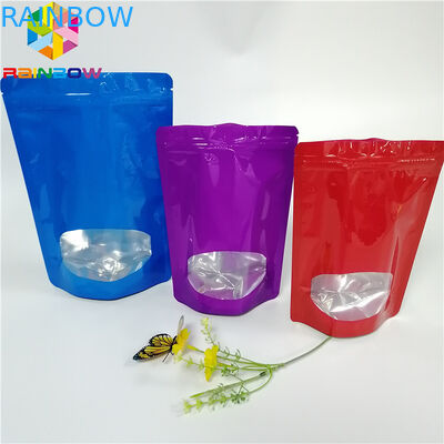 3.5 กรัมเมล็ดผงฟอยล์ถุงบรรจุภัณฑ์ถุงพลาสติกประทับตราความร้อนด้วยหน้าต่างที่ชัดเจน