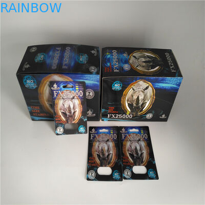 RHINO ยาบรรจุภัณฑ์บัตรตุ่ม 3d Lenticular สำหรับชายยาเสริมประสิทธิภาพทางเพศ
