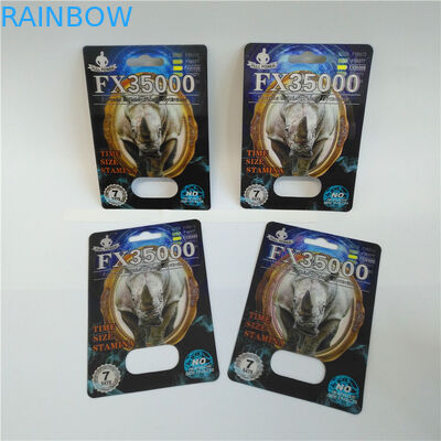 RHINO ยาบรรจุภัณฑ์บัตรตุ่ม 3d Lenticular สำหรับชายยาเสริมประสิทธิภาพทางเพศ