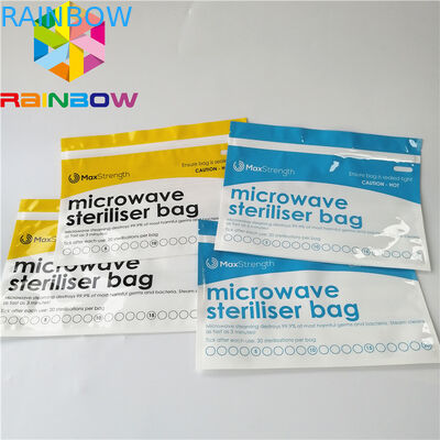 อาหารเด็กยืนถุงซิปกระเป๋ายืนขึ้นไมโครเวฟเครื่องนึ่งฆ่าเชื้อชนิด