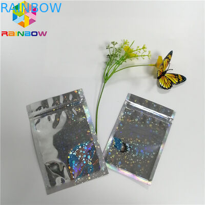 Mylar Bag Stand Up Spout กระเป๋าใสด้านหน้าฟอยล์สามด้านประทับตราความร้อน