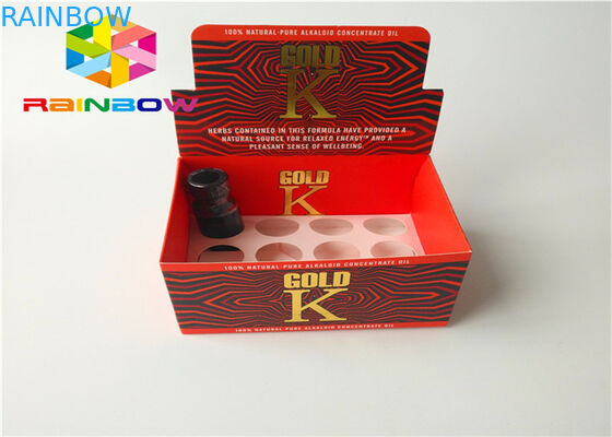 กล่องรีไซเคิลเคาน์เตอร์ขายปลีกกระดาษลูกฟูกสำหรับแสดงไอ Vape E- ของเหลว E- น้ำผลไม้