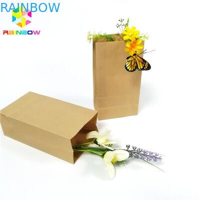 อาหารเกรดกระดาษคราฟท์ถุงก้นแบนย่อยสลายจาระบีกันกระแทกบรรจุภัณฑ์