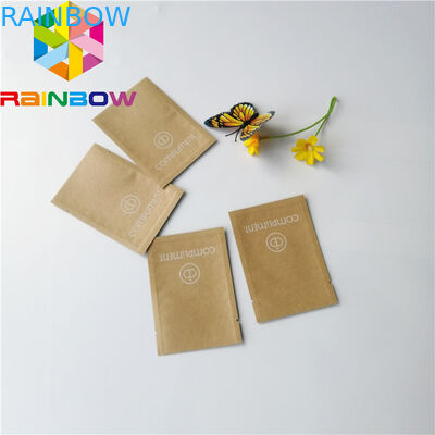 กระดาษคราฟท์สีน้ำตาลรีไซเคิลขนาดเล็กที่กำหนดเองพิมพ์อลูมิเนียมฟอยล์ป้องกันความชื้น
