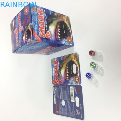 ยาเพิ่มสมรรถภาพชายบรรจุภัณฑ์พลาสติกบรรจุบัตรพลาสติกแรด 69 สไลด์ฝาขวดพลาสติก