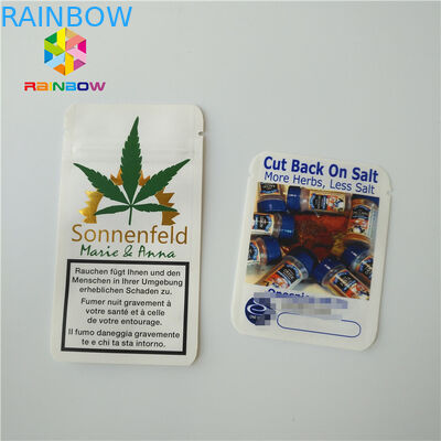 กระดาษคราฟท์ถุงวัชพืชถุงฟอยล์บรรจุภัณฑ์ Ziplock อลูมิเนียมฟอยล์สำหรับผง 1/4 กรัม