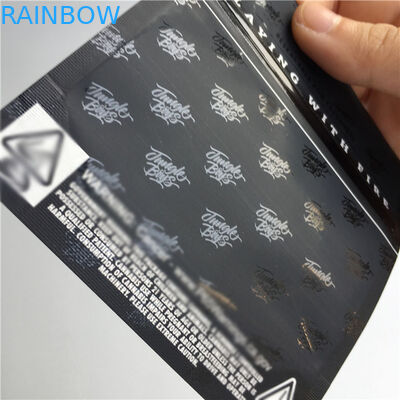 Childproof Heat Seal บรรจุภัณฑ์ถุง Ziplock พิมพ์ Mylar อลูมิเนียมฟอยล์เรียงรายถุง