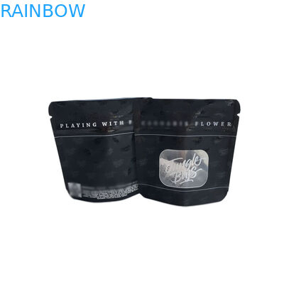 ถุงพลาสติกใสผิวด้านสีดำด้านบรรจุภัณฑ์จุดใสหน้าใส UV