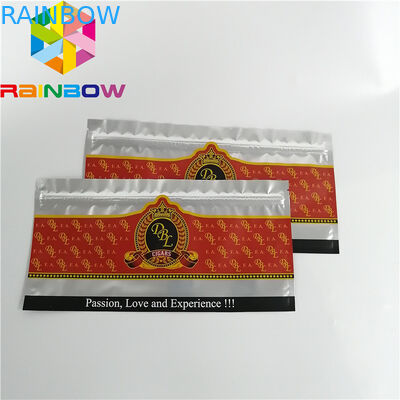 ผนึกถุงพลาสติก Ziplock บรรจุภัณฑ์ที่ชัดเจน Holographic Frosted ซิการ์การเก็บรักษาอาหาร