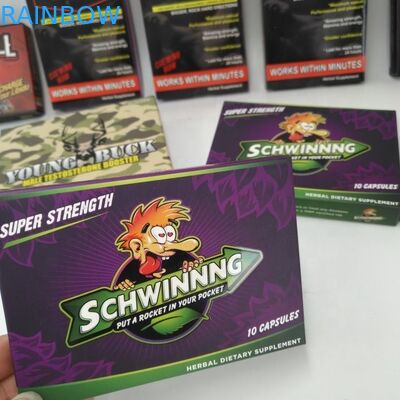 พับเก็บได้เองถุงบรรจุภัณฑ์กระดาษแข็ง 300 แกรม 7 วัน 2 วันกล่องยา