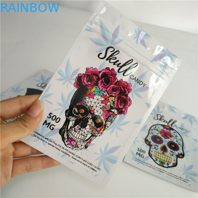 3.5g Custom Mylar Bags บรรจุภัณฑ์อลูมิเนียมฟอยล์สำหรับวัชพืช / สมุนไพร / ยา