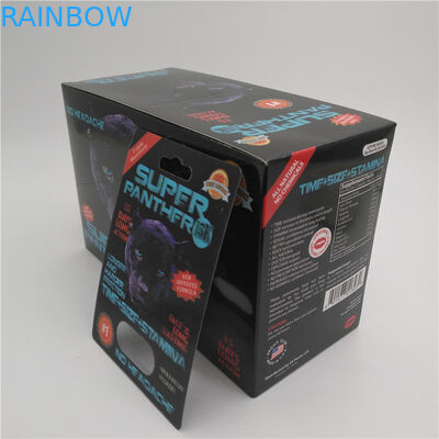 สไลด์ใส่บัตรพลาสติกบรรจุภัณฑ์ PET สำหรับยาเสริมชาย