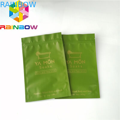 ฟอยล์มีเส้นพลาสติกยืนขึ้นถุงซิปเกลืออาบน้ำดูแลผิวบรรจุภัณฑ์การพิมพ์แผ่นแม่พิมพ์