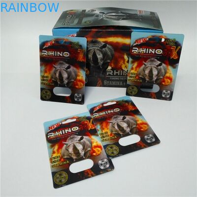 กล่องแสดงบรรจุภัณฑ์พุพองบรรจุภัณฑ์การพิมพ์ 3 มิติสำหรับ Mamba ยาเพิ่มประสิทธิภาพชาย