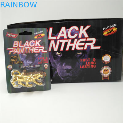 บรรจุภัณฑ์บัตรพลาสติกที่ทนทาน Mamba / Magnum 25k / Stiff Rox Rhino 69 กล่องแสดงยาเม็ด