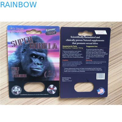 บรรจุภัณฑ์กระดาษรีไซเคิลการ์ด Panther Rhino 25k แพ็คยาเสริมชาย