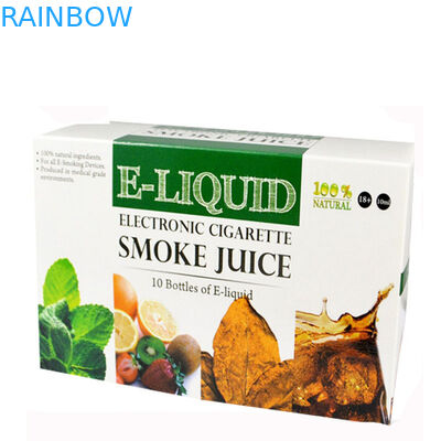 บรรจุภัณฑ์กล่องกระดาษพับได้ 10ml 15ml 30ml CBD Oil E Liquid ขวดสติ๊กเกอร์