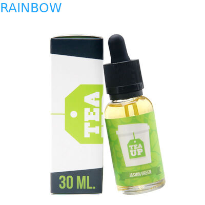 บรรจุภัณฑ์กล่องกระดาษพับได้ 10ml 15ml 30ml CBD Oil E Liquid ขวดสติ๊กเกอร์