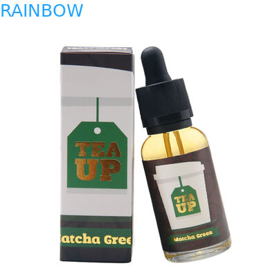 บรรจุภัณฑ์กล่องกระดาษพับได้ 10ml 15ml 30ml CBD Oil E Liquid ขวดสติ๊กเกอร์