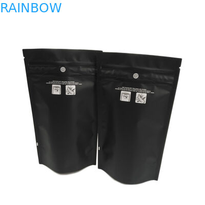 เคลือบสีดำเด็กถุง Ziplock ทนกลิ่นรถหลักฐานพิสูจน์ Sativa Indica Weed กระเป๋า THC Mylar