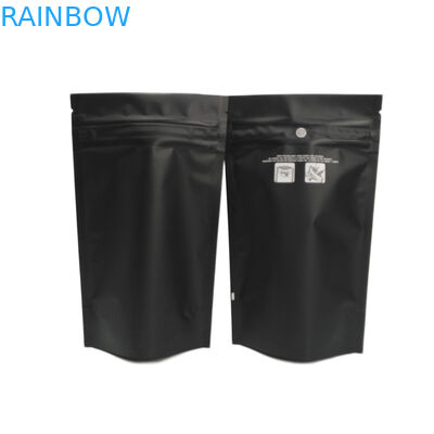 เคลือบสีดำเด็กถุง Ziplock ทนกลิ่นรถหลักฐานพิสูจน์ Sativa Indica Weed กระเป๋า THC Mylar