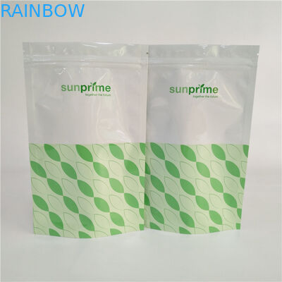 ผนึก Ziplock ยืนขึ้นถุงอลูมิเนียมฟอยล์แพ็คเก็ต Doypack Chia เมล็ดบรรจุภัณฑ์