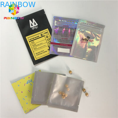 ยาลดความร้อนพิสูจน์กลิ่นแท็บเล็ตยาบรรจุภัณฑ์มินิ 3x5 นิ้วพร้อมฝาหลังใส